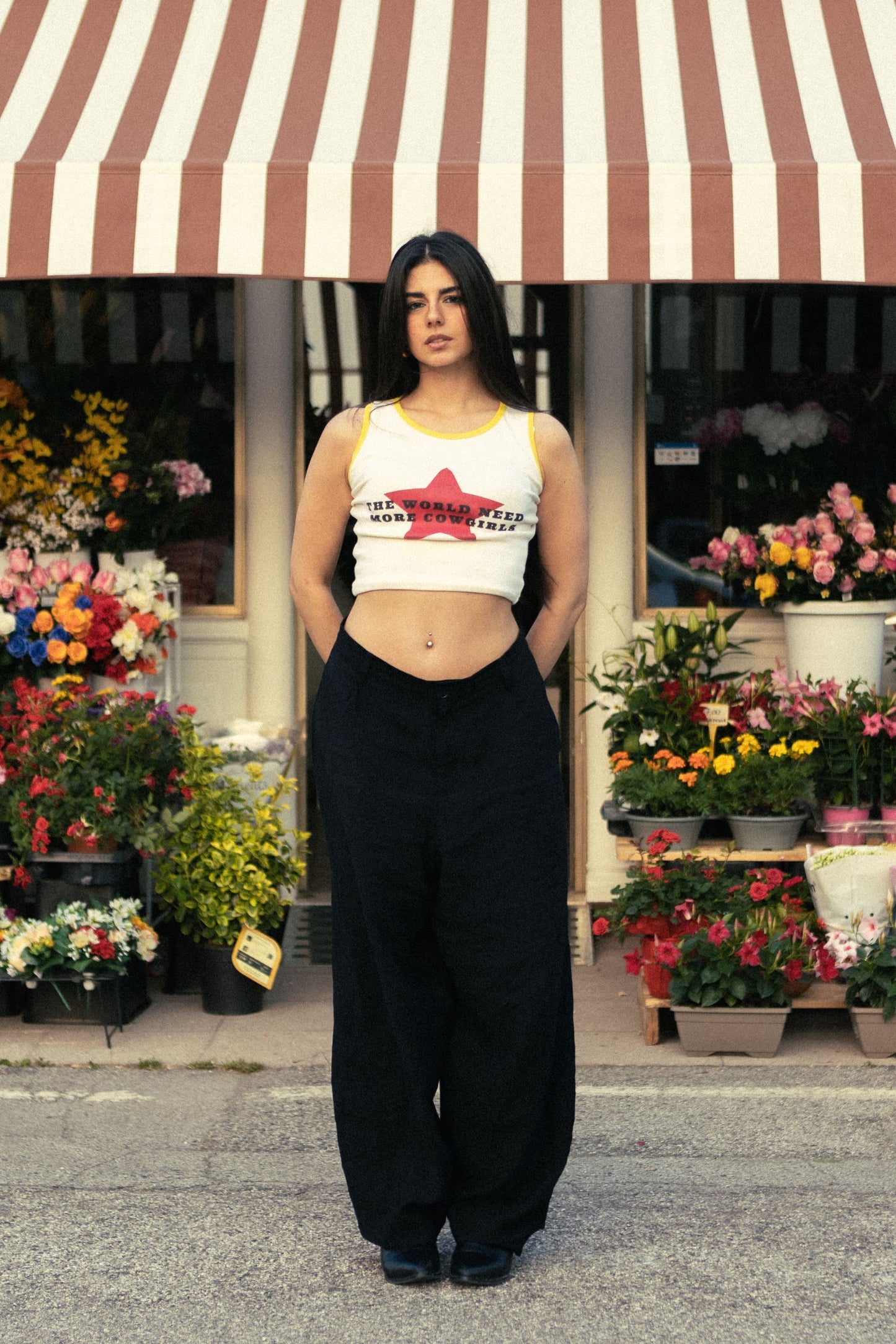 Racer Crop Top White