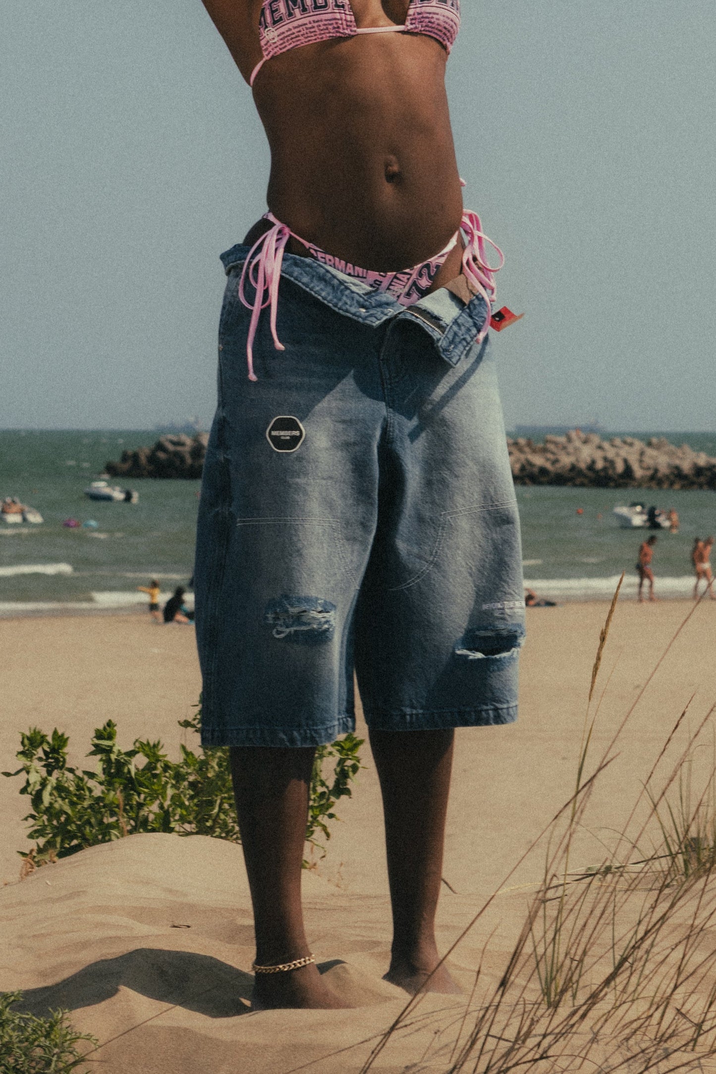 Jorts Washed Blue Denim