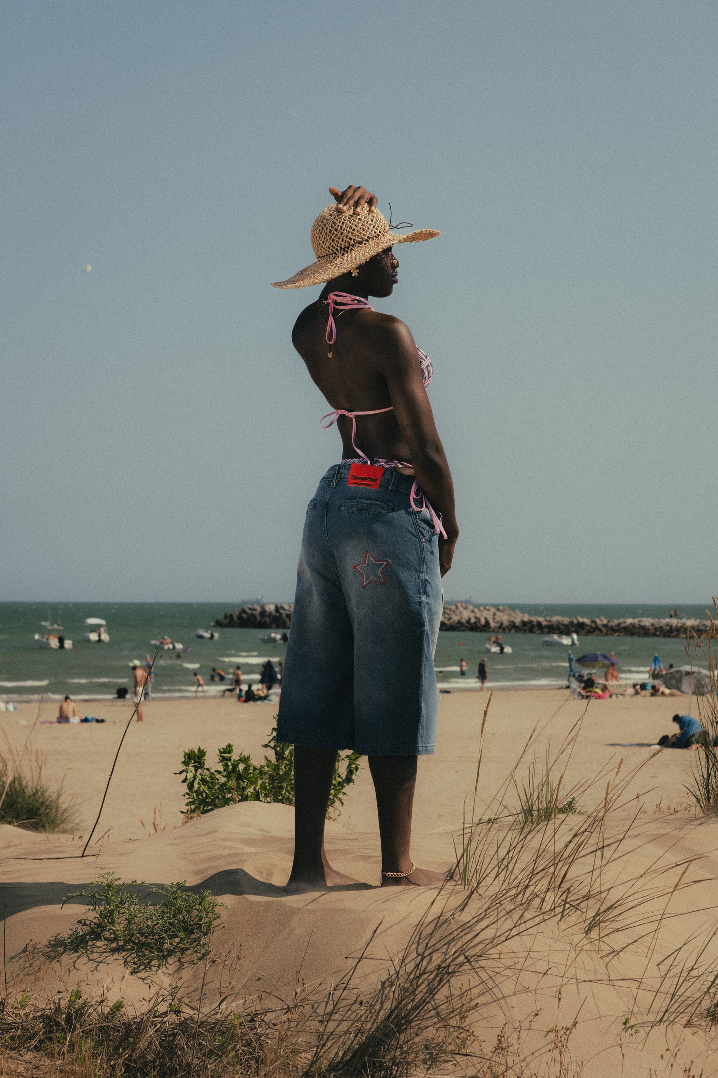 Jorts Washed Blue Denim