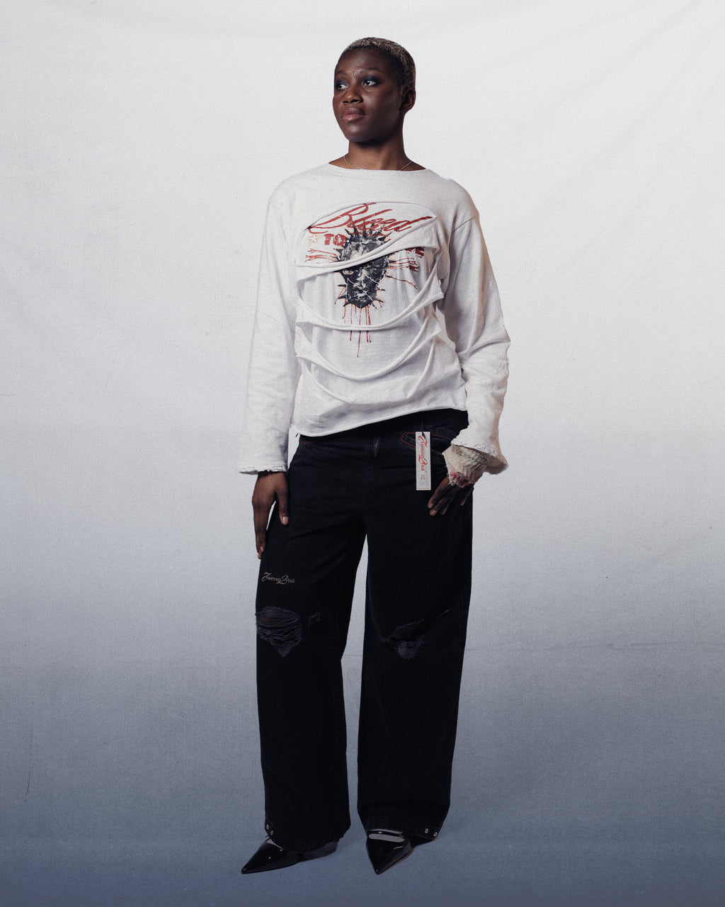 LONGSLEEVE DOUBLE LAYER WHITE