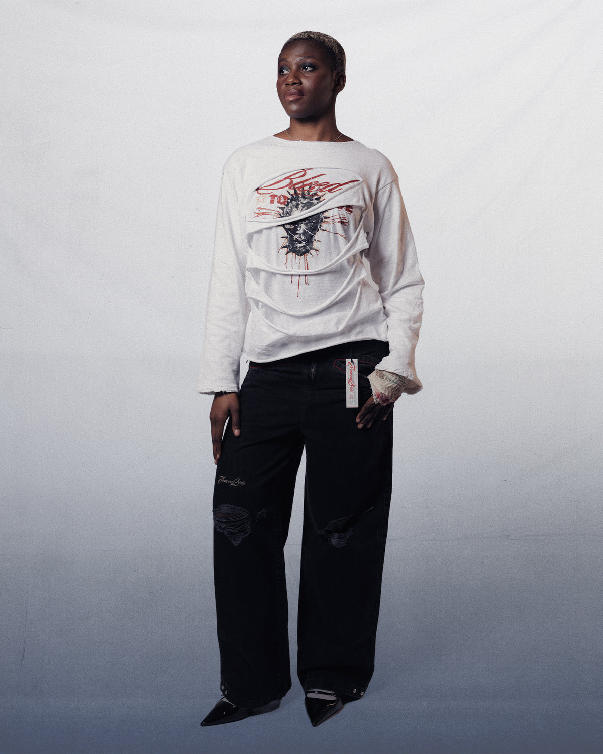 LONGSLEEVE DOUBLE LAYER WHITE
