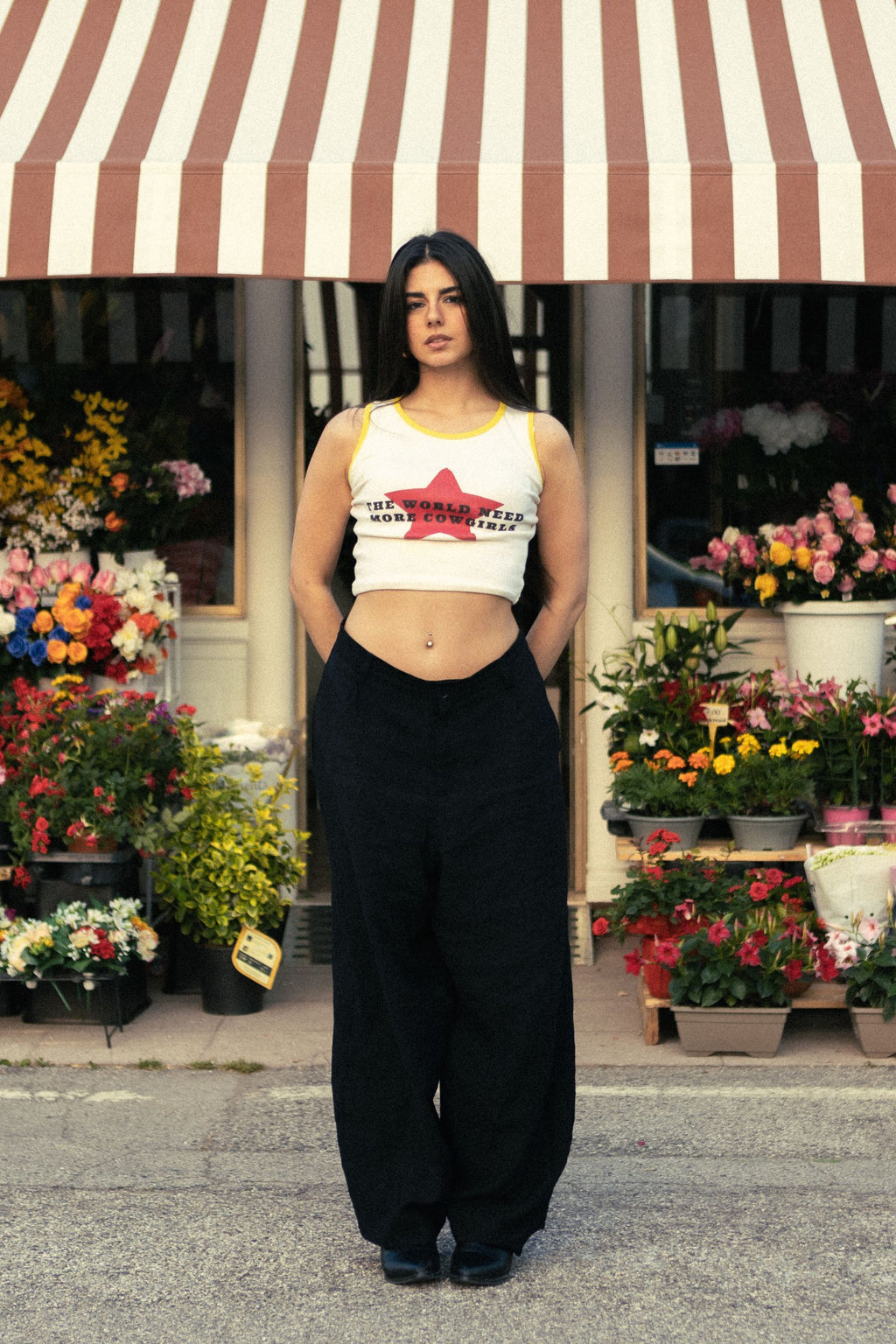 Racer Crop Top White