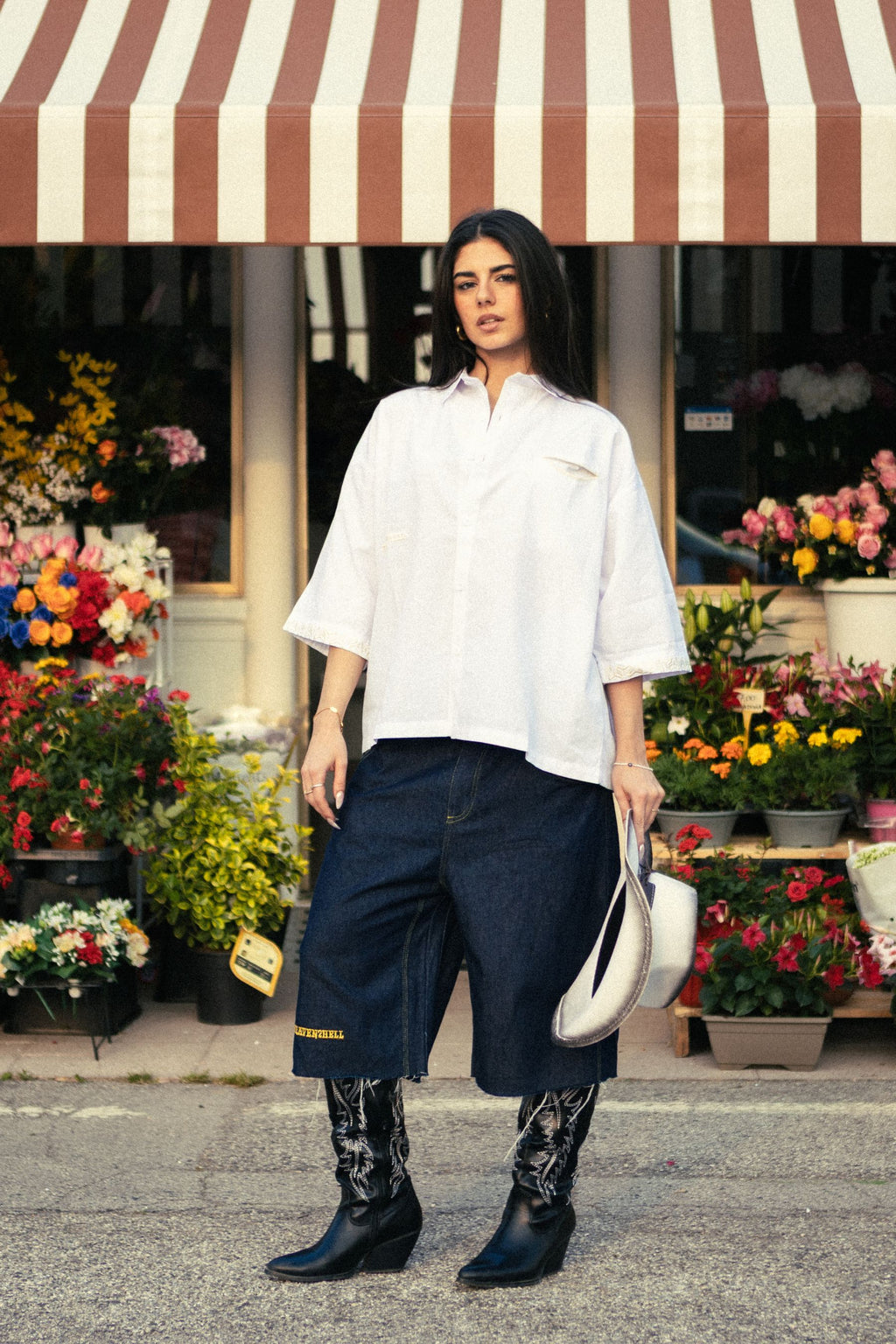 Popeline shirt white