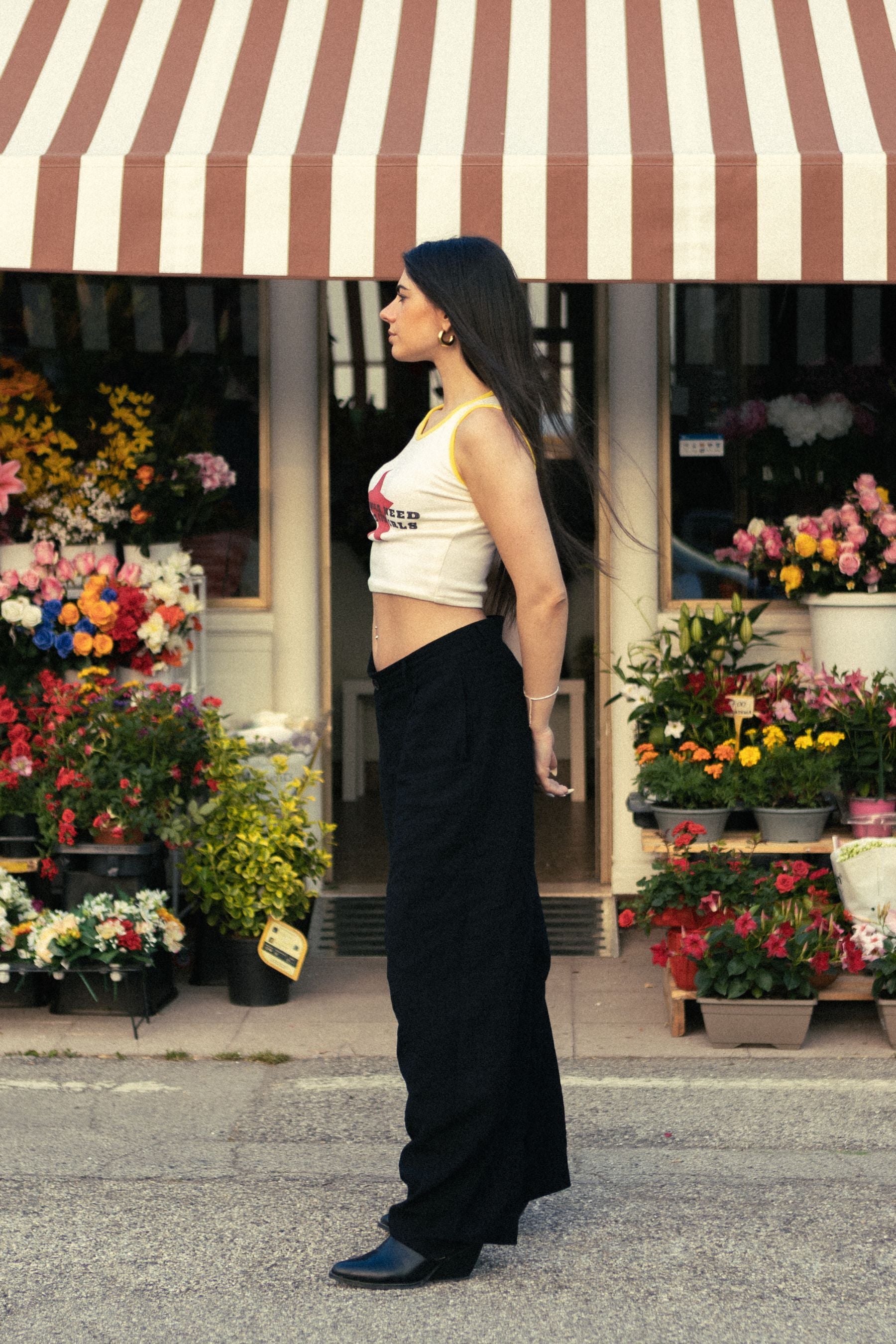 Racer Crop Top White