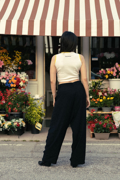 Racer Crop Top White