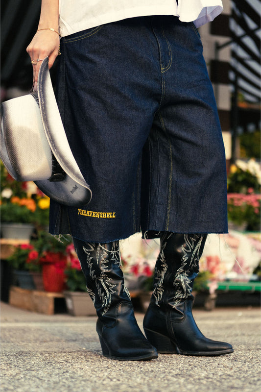 Cowboy jorts denim