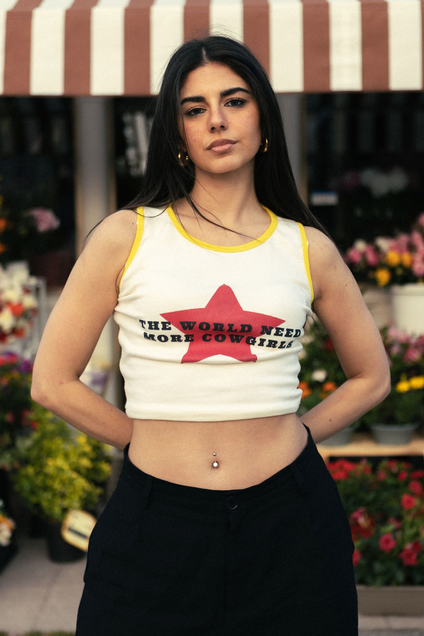 Racer Crop Top White