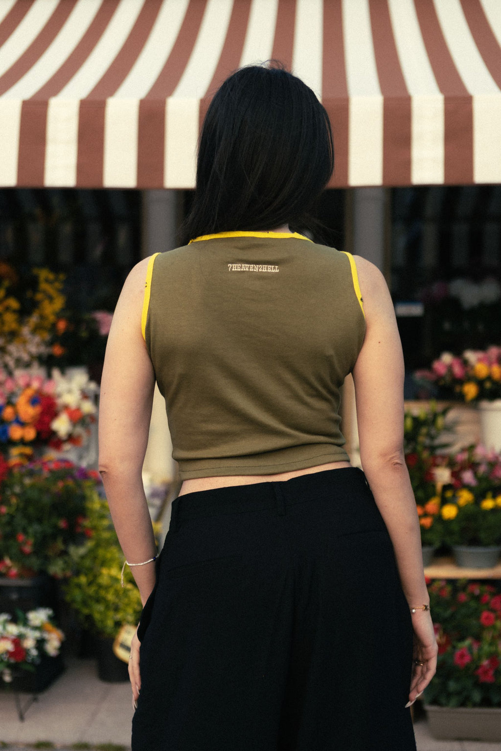 Racer Crop Top Green
