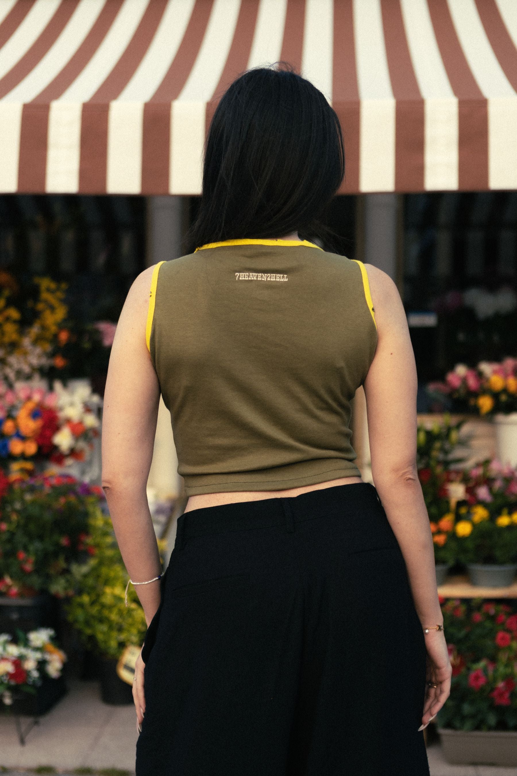 Racer Crop Top Green