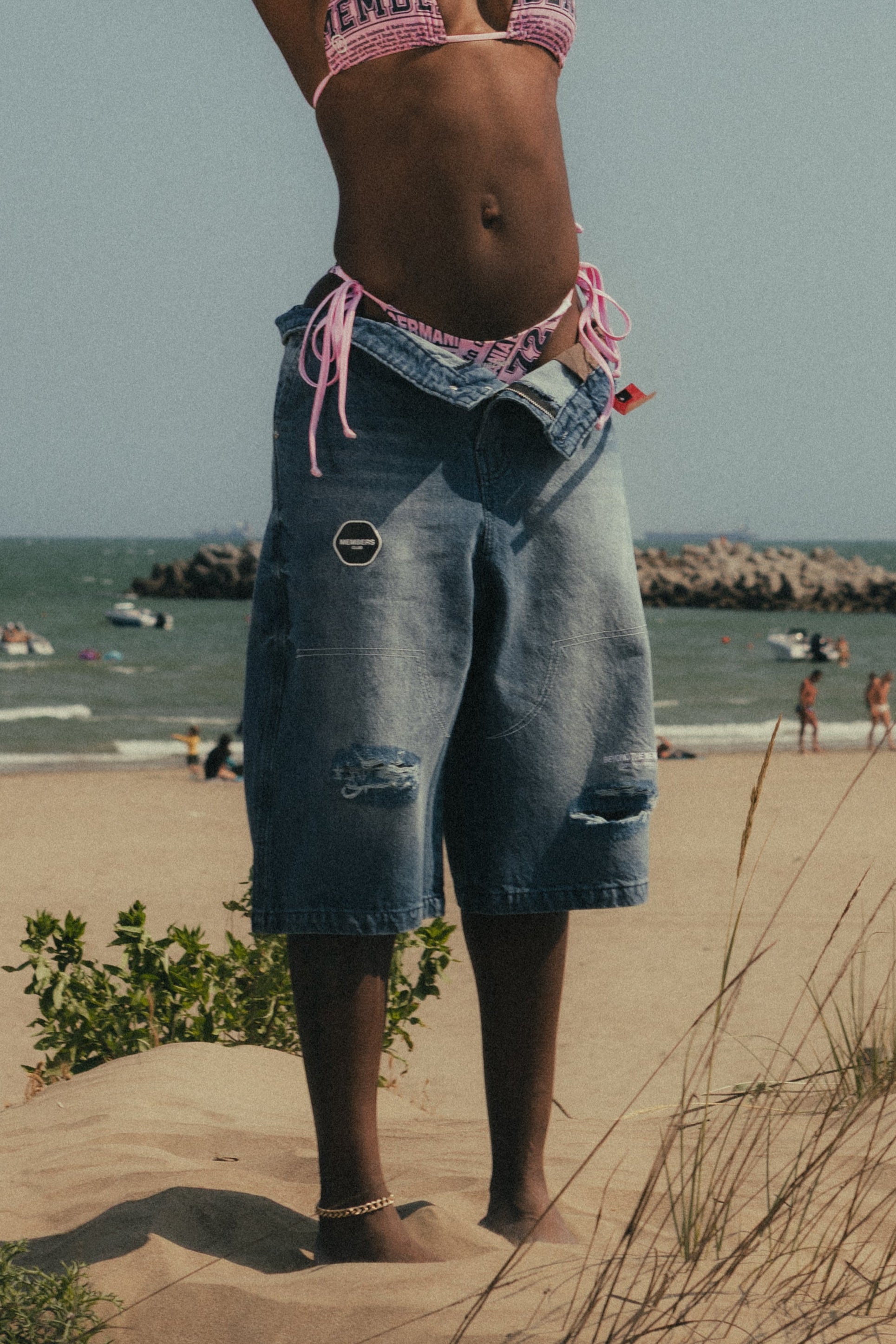 Jorts Washed Blue Denim