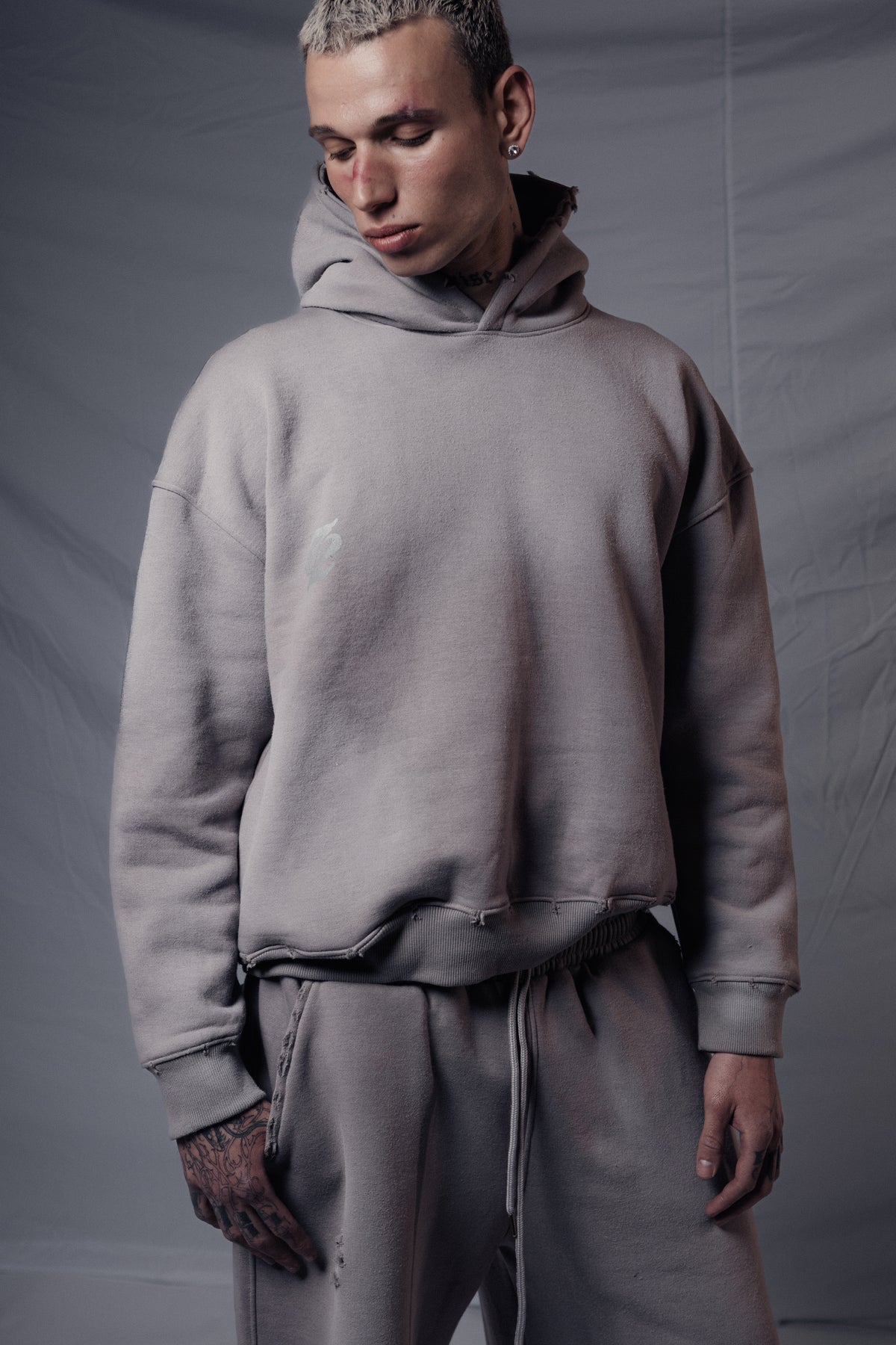 HOODIE BOXY GREY