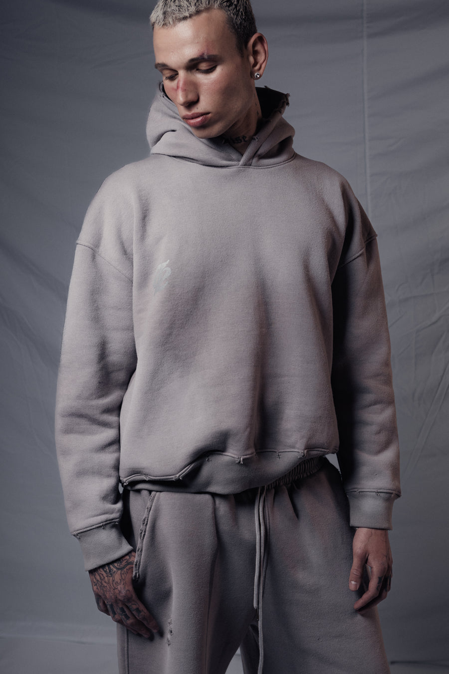 HOODIE BOXY GREY