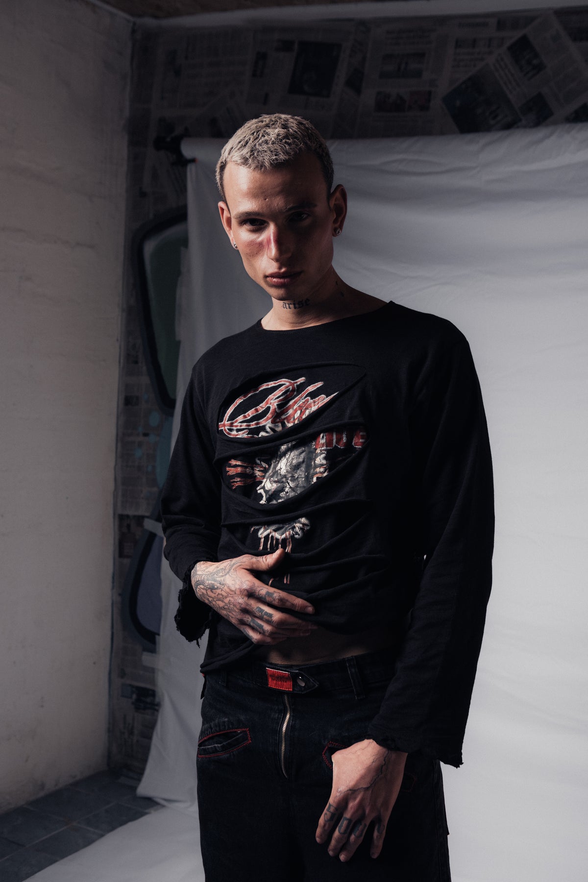 LONGSLEEVE DOUBLE LAYER BLACK