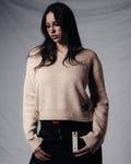 V-NECK BEIGE JUMPER