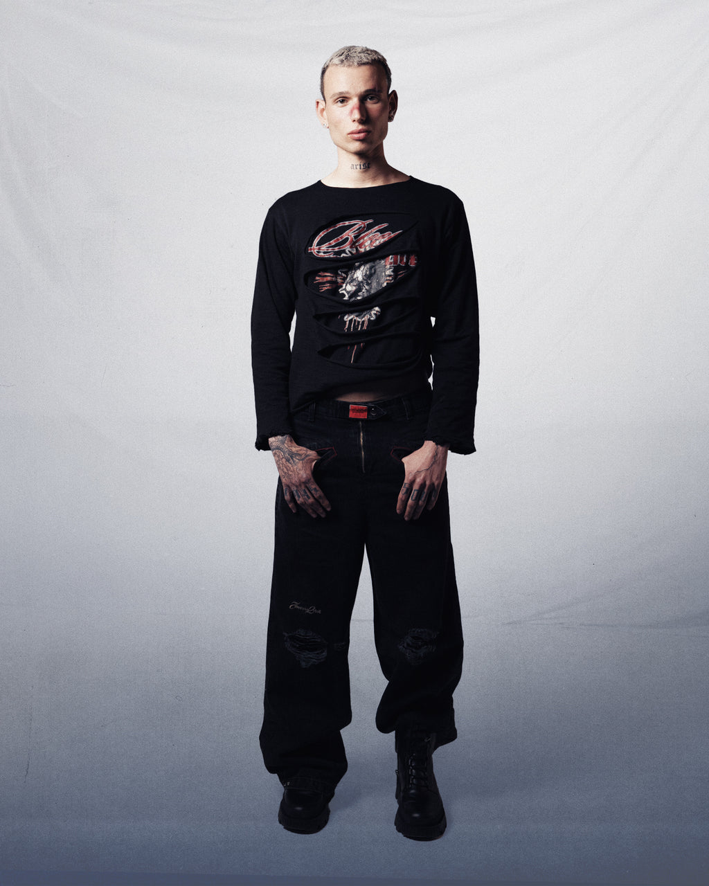 LONGSLEEVE DOUBLE LAYER BLACK