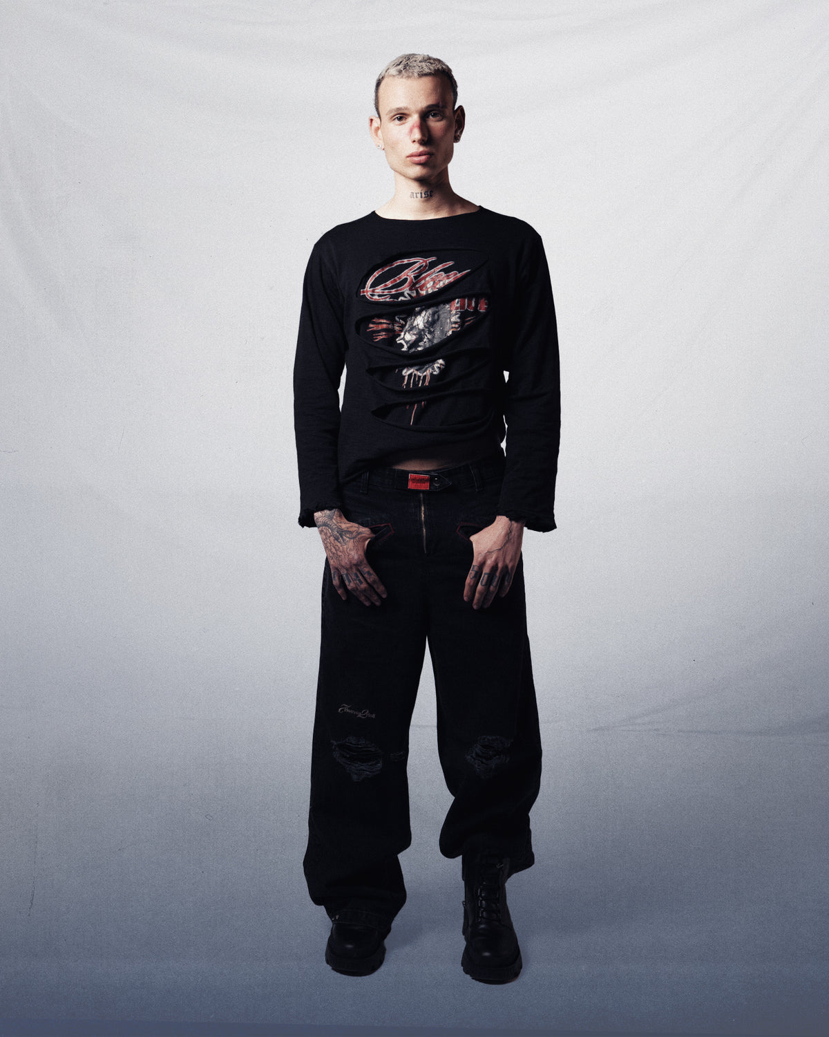 LONGSLEEVE DOUBLE LAYER BLACK