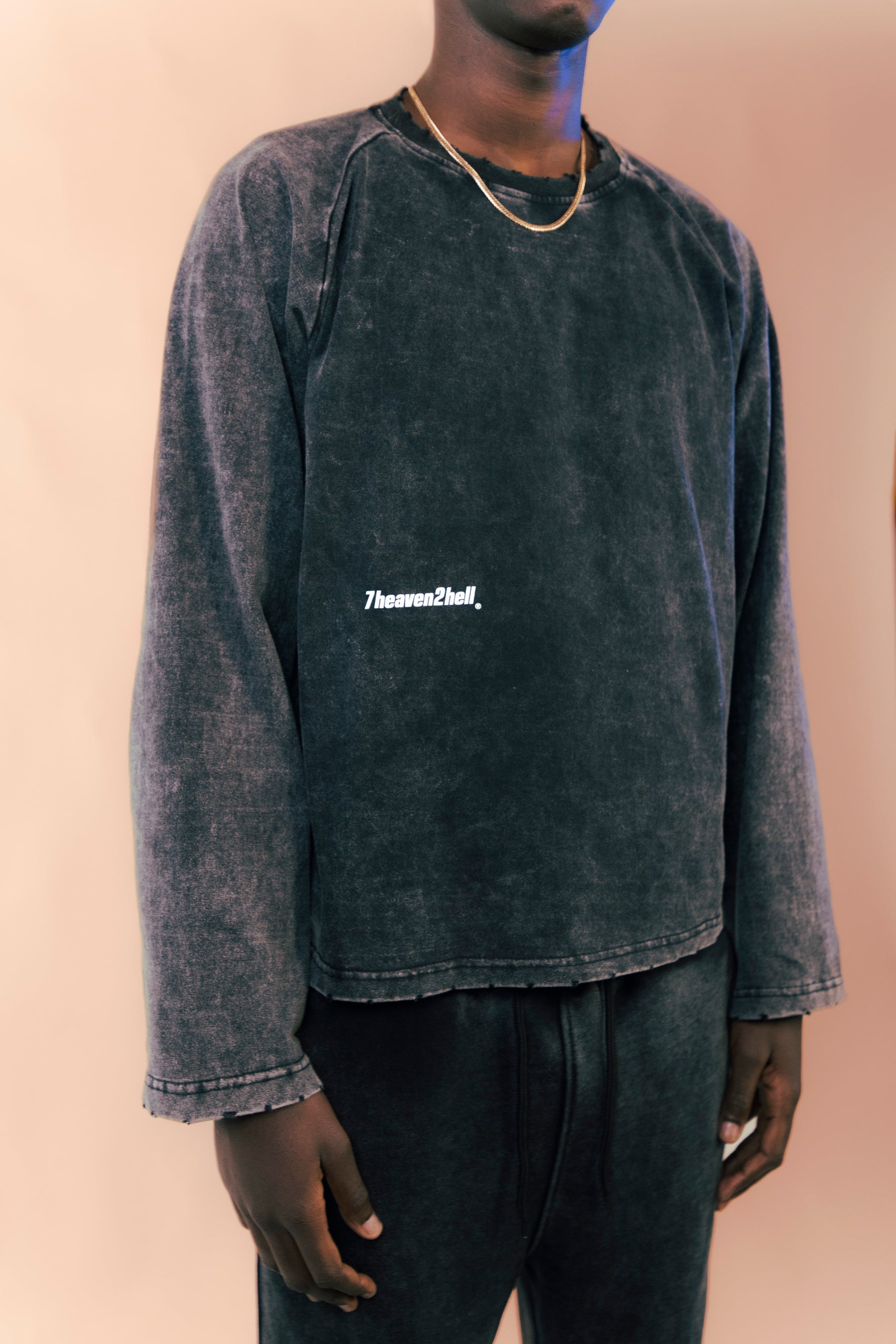 Longsleeve Basic Washed Black