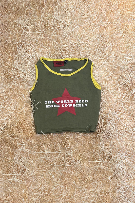 Racer Crop Top Green
