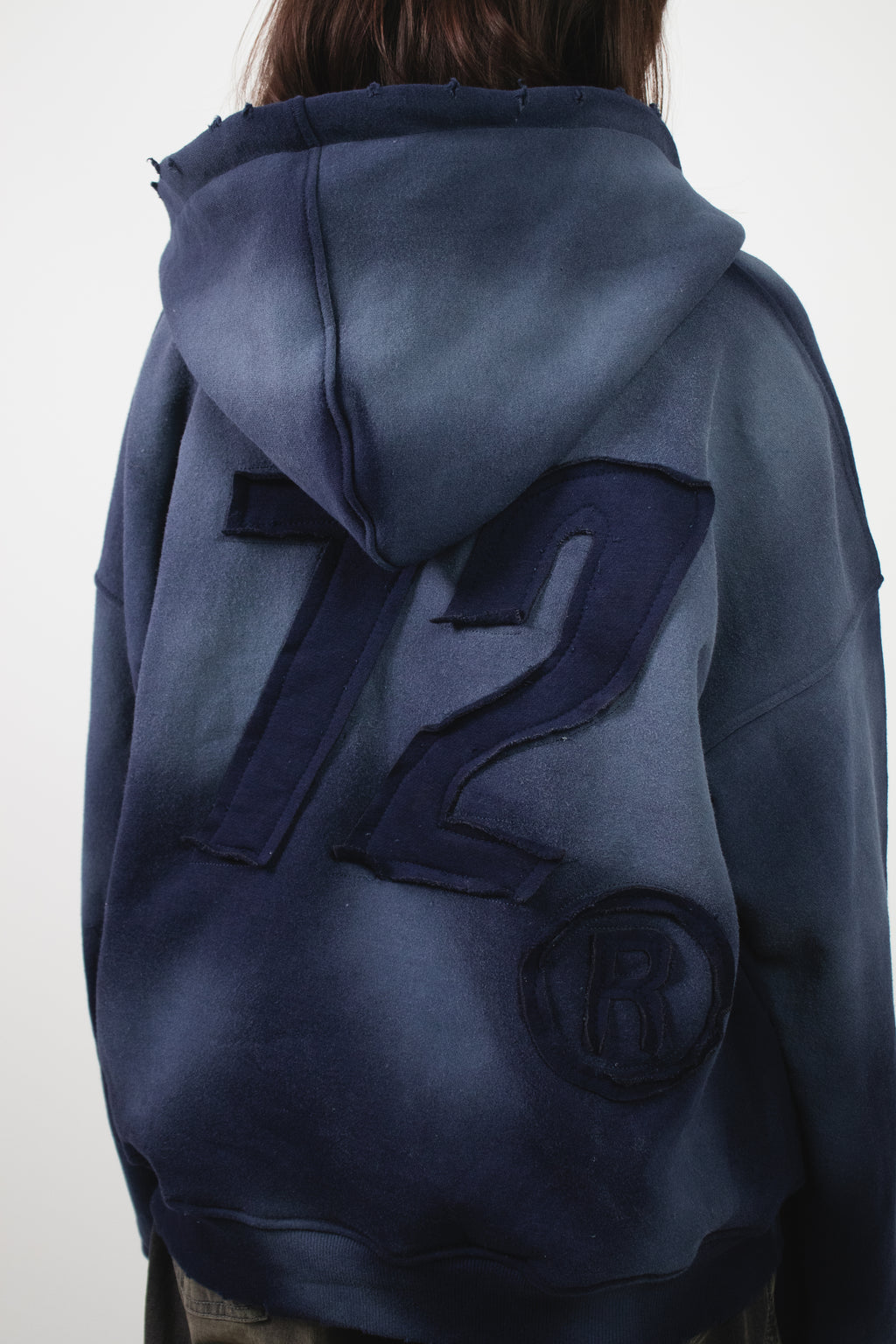 Zip Hoodie 72 Washed Blue