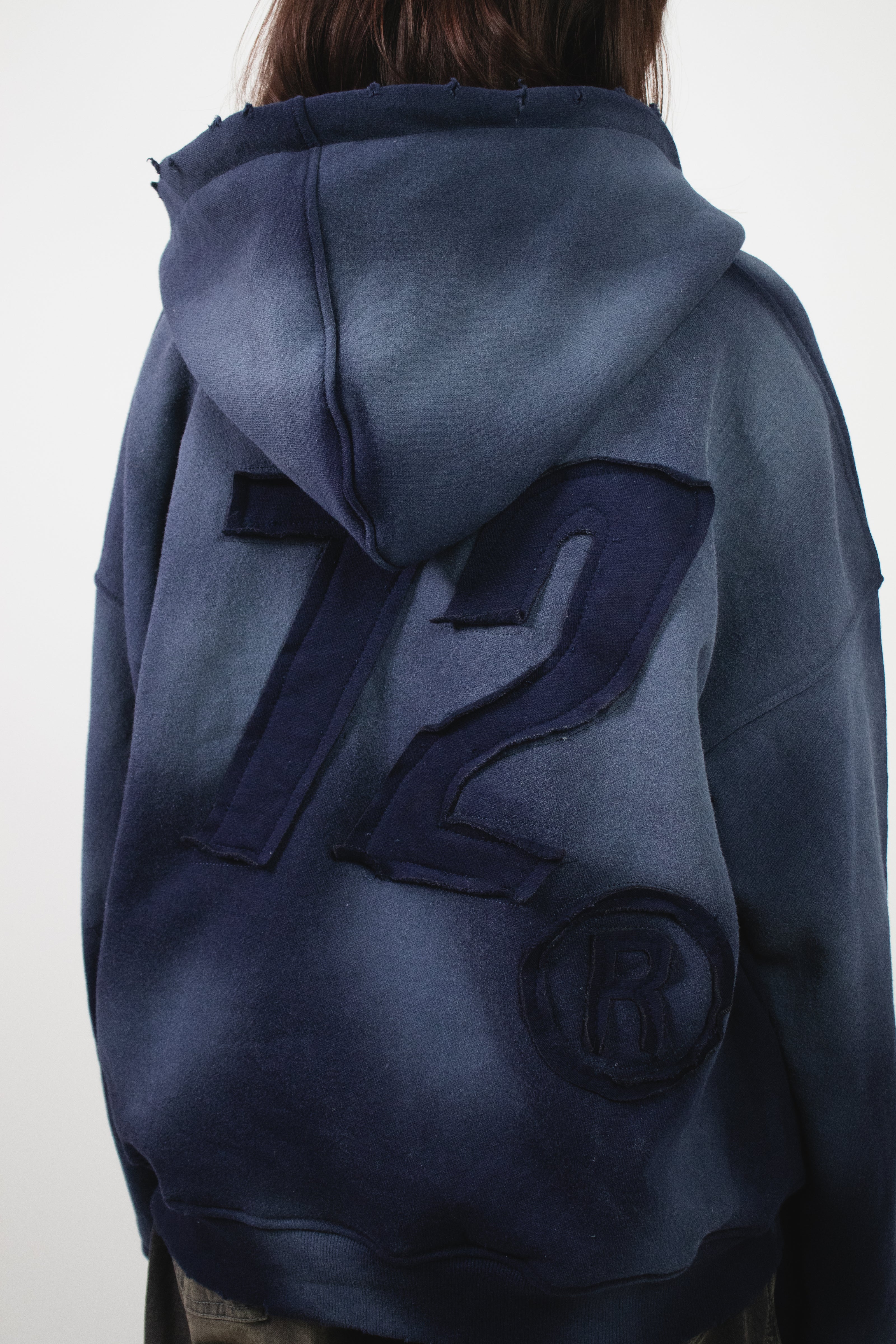 Zip Hoodie 72 Washed Blue